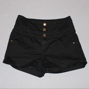 High Waisted Black Shorts